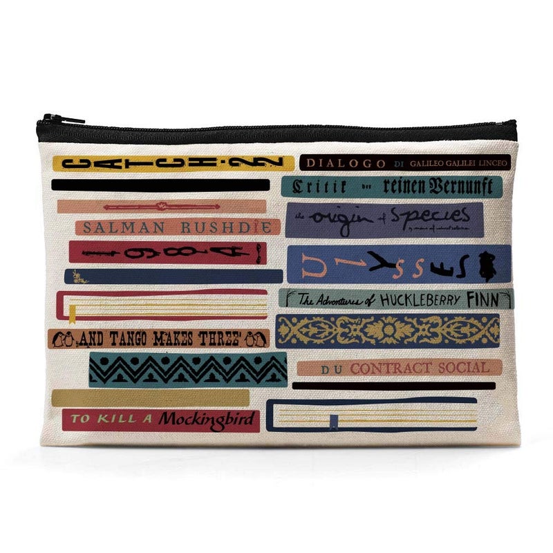 IHopes+ Ihopes Library bag Book Lover Gifts Library Card Pouch Library Gifts for Women Cosmetic Bag Birthday Gift for Book Lovers Bookworms Readers Friends Gifts - Image 1